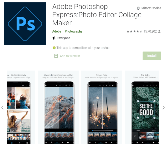 adobe photoshop express