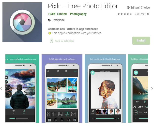 pixlr free photo editor