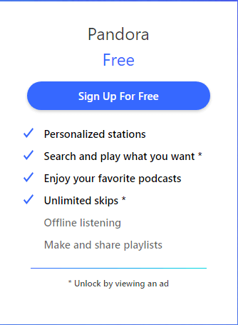 pandora gratis