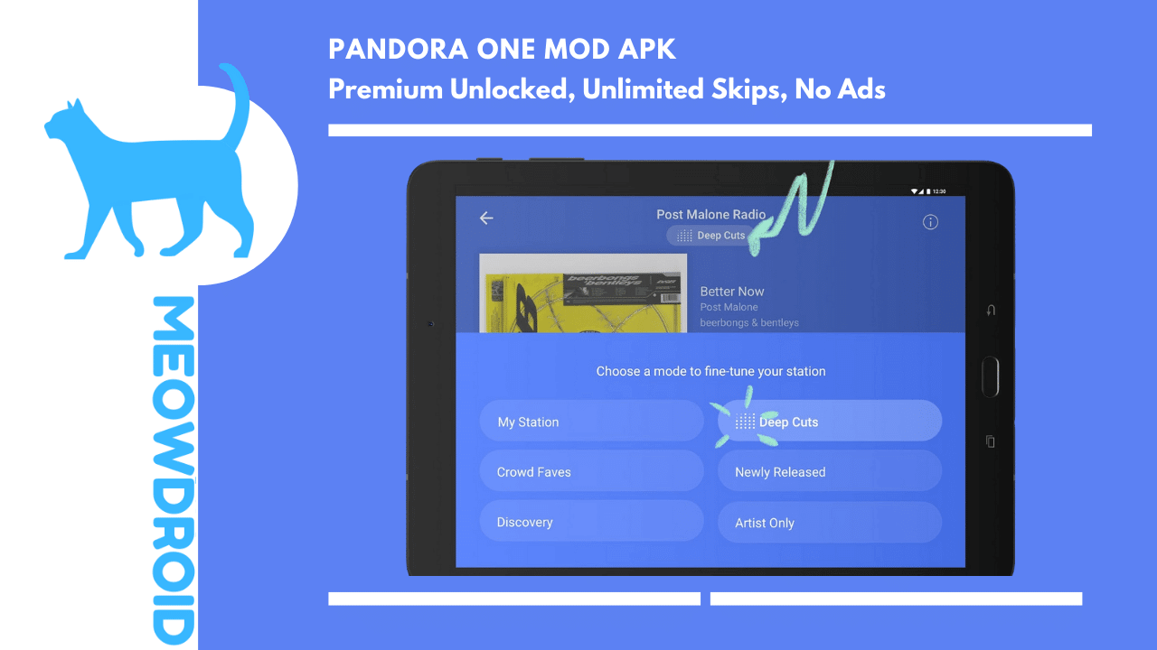 Скачать Pandora One MOD APK V2208.9 (разблокированная подписка Premium/Plus).