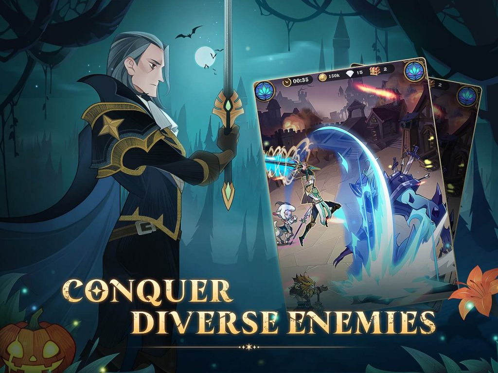 conquer diverse enemies