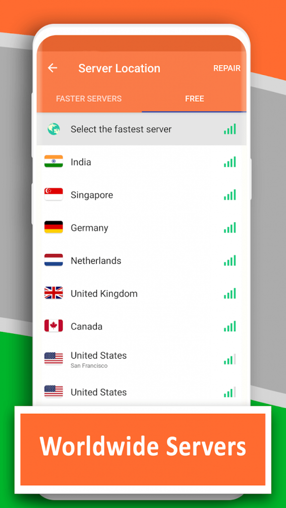 worldwide servers
