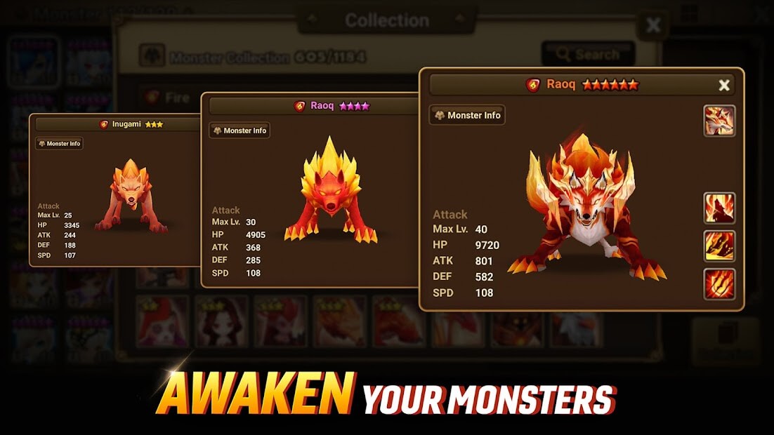 bangunkan monster-monster Anda