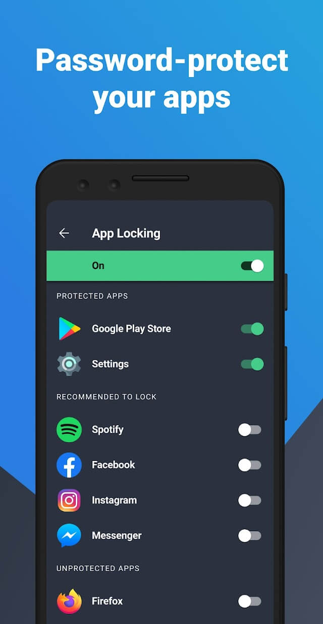 built in app lock