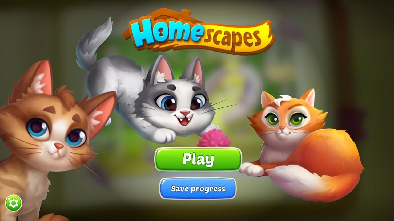 homescapes play with cats