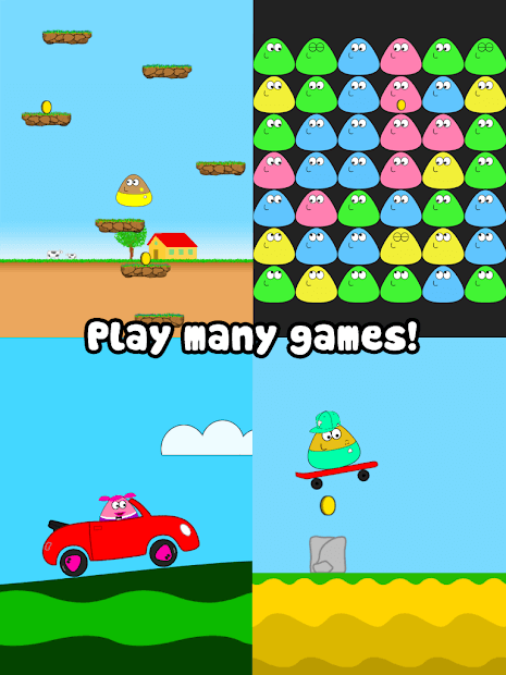 play many games with pou