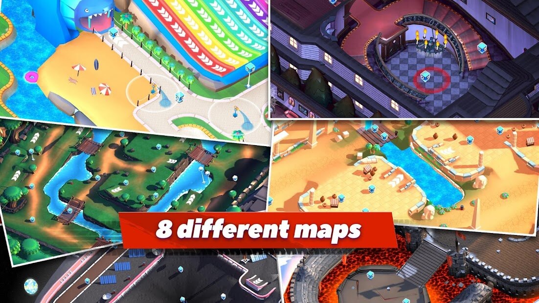 8 different maps