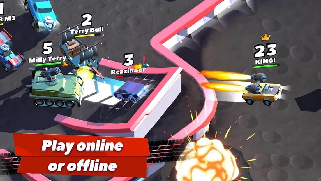 crash of cars modo offline online